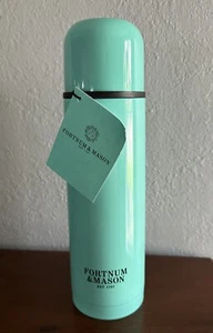 Fortnum & Mason Insulated Stainless Flask Hot & Cold Drinks Eau De Nil - Picture 1 of 5