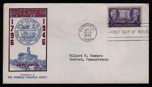 #941 3c Tennessee Statehood, N.P.S. FDC **ANY 5=FREE SHIPPING** - Picture 1 of 1