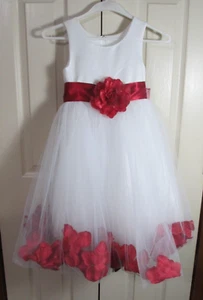 NEW Ekids Bridal Toddler Girl's Formal Dress with Flowers Size 4 - Picture 1 of 7
