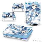 Cute Anime Girl PS5 Disk Decal Skin Sticker PlayStation 5 Console Controller