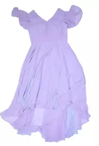 Pomuyoo Lilac Purple Lace Sweetheart Neckline Tie Back Bridesmaid Dress Womens 4 - Picture 1 of 8