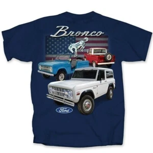 Ford Bronco U.S. Flag Short Sleeve T-Shirt NEW Fast Free Ship - Picture 1 of 8