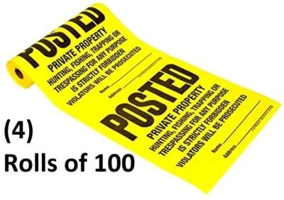 (400) Hillman "POSTED PRIVATE PROPERTY " No Hunting No Trespassing Signs TSR-100 - Image 1 of 3