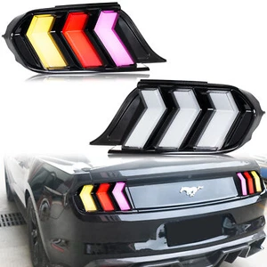 LED RGB Tail Lights for Ford Mustang 2015-2023 Animation Sequential Rear Lamps - Picture 1 of 5