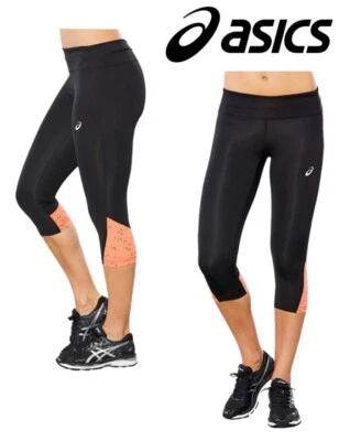 Asics 164597-0904 Women's 3/4 Sport Knee Tights Leggings Black (Size Small) - Image 1 of 4