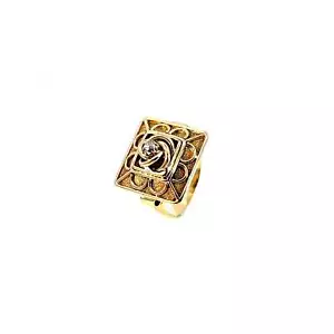 Ring Gelbgold 585 / 14 Karat mit Diamantrose Gr. 53 Nr.6053 - Bild 1 von 5