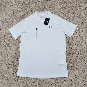 Camisa Under Armour Para Hombres Pequeña Blanca Tech Camiseta Rendimiento Atlético Absorbente NUEVA - Imagen 1 de 11