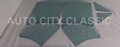 1964 Pontiac GTO Tempest LeMans 2 Door Hardtop Glass Vent Door Quarter Set Green - Image 1 of 4