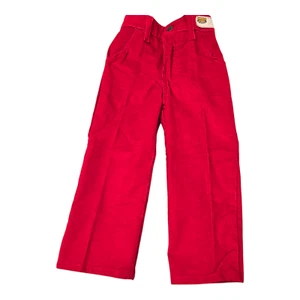 Dickies Branders Kid Corduroys 4 Red 84% Cotton16% Polyester - Picture 1 of 5