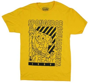 SpongeBob Squarepants Adult New T-Shirt  - 1999 Rushing I'm Ready Bob Pic - Picture 1 of 1
