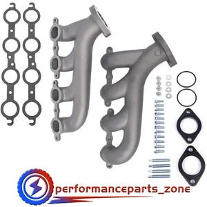 LS Swap Cast Iron Exhaust Manifold Headers For 4.8 5.3/6.0 Chevrolet LS1 LS2 LS3 - Picture 1 of 7