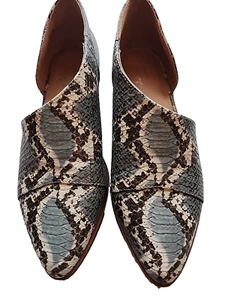 Women's Snakeskin Ankle Booties Loafers Crown Vintage Shay (7) - Picture 1 of 22
