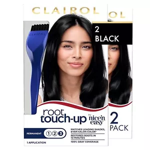 Clairol Root Touch-Up by Nice'n Easy Permanent Hair Dye, 2 Black Hair Color, - Picture 1 of 12