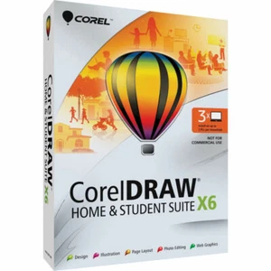 Corel CorelDRAW Home & Student Suite X6 3 Users Graphic Design Suite for Windows - Picture 1 of 2