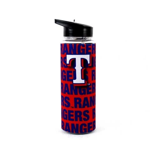 Texas Rangers 25oz Flip Top Water Bottle - MLB Cover