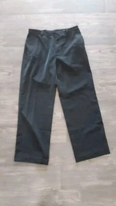 Crazy Horse 34x30 Black Flat Front Straight Leg Career Pant - Picture 1 of 6