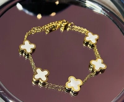 Kleeblatt Armband Edelstahl - Bild 1 von 3