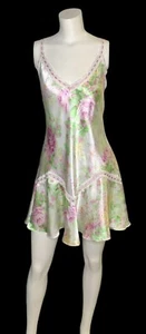 De Colección Oscar De La Renta Rosa Etiqueta Satén Vestido Sin Mangas Y2K Lencería Camisón L Vestido - Imagen 1 de 15