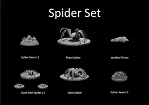 DnD Monster Spider Set Monster Manual 32mm - Picture 1 of 14