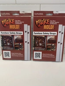 Quake Hold! Best Defense Against Earthquakes. Furniture Safety Straps 2 Boxes. - Picture 1 of 6