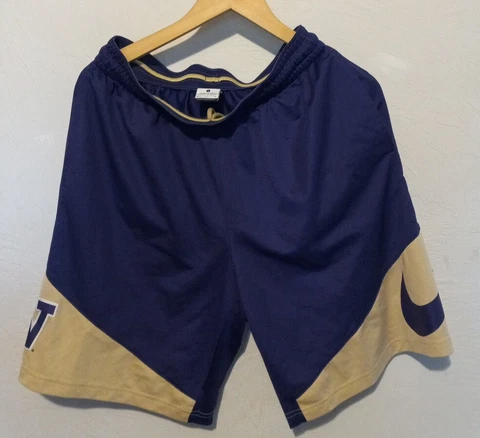 Men's Nike Purple Washington Huskies On Court Basketball Shorts Size large Cover