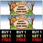 Kaufen Sie 1 erhalten Sie 1 kostenlose Zoo V2 personalisierte Geburtstagsbanner 100 gm Partydekor