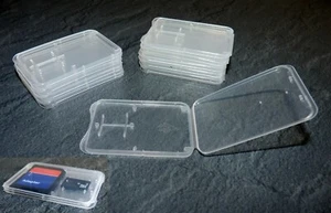3x 5x 10x 25x 50x 100x Hülle für SD + Micro SD Speicherkarte ETUI Schutzhülle   - Bild 1 von 2
