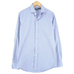 Vintage Polo Ralph Lauren Hombre Camisa Azul Rayas Estate Rs7 Talla 16 34/35 - Imagen 1 de 7