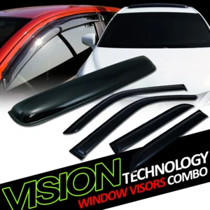 For 96-02 Toyota 4Runner Sun Rain Wind Window Visors+Moonroof Roof Deflector 5PC - Picture 1 of 2