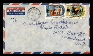 DR WHO 1975 DOMINICA COLIHAUT AIRMAIL TO MONTSERRAT BUTTERFLY  g77493