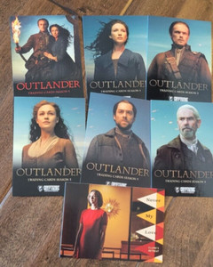 2023 CRYPTOZOIC OUTLANDER SEASON 5 PROMO CARD SET OF 7 VARIANT CLAIRE JAMIE 1-6