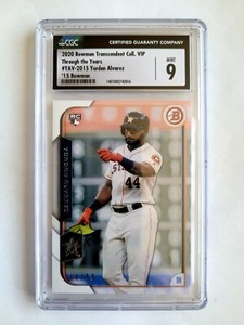 2020 TOPPS BOWMAN TRANSCENDANT YORDAN ALVAREZ RC! 44/50! CGC 9! 1/1! JERSEY #!