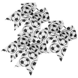 3 Stück Fußball Stirnband Fußball Schleifen für Mädchen Frauen Haargummis Miss - Bild 1 von 12