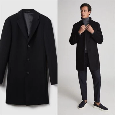 PARA HOMBRES Abrigo Reiss Mezcla de Lana a Gable Pecho Único Epsom XS Foto 1 de 4