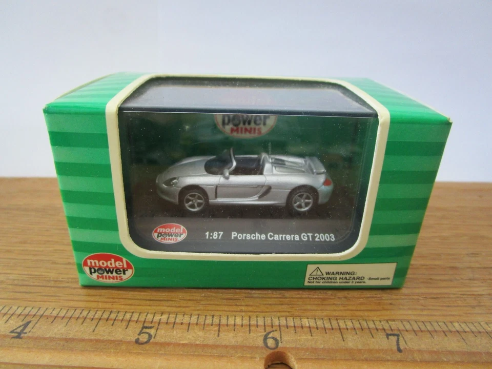 Model Power 19350 1/87 HO Minis Silver 2003 Porsche Carrera GT NIB - Image 1 of 1