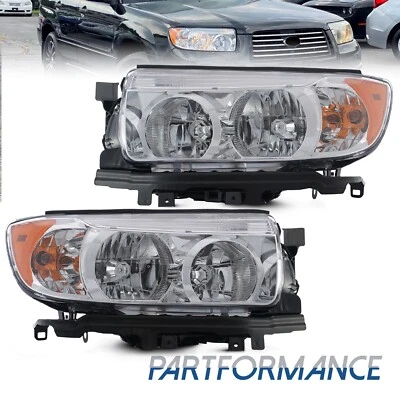PairFor 2006-2008 Subaru Forester Headlights Headlamps Driver & Passenger Side  - Image 1 of 4