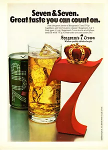 SEAGRAM'S 7 SEVEN CROWN WHISKY AD #10 RARE "GREAT TASTE YOU CAN COUNT ON" - Imagen 1 de 1