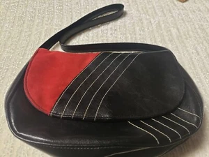 Vintage Victora Secret rot & schwarz Umhängetasche Handtasche Reisehandtasche * Quaste fehlt* - Bild 1 von 6