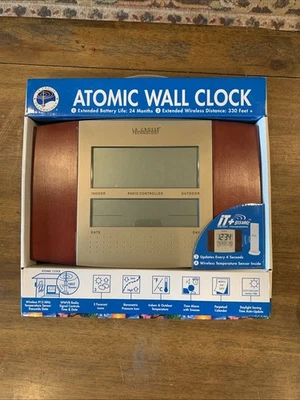 La Crosse Technology Digital Atomic Clock 8157 -  Time & Weather NEW OLD STOCK - Image 1 of 4