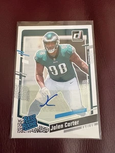 2023 Donruss Jalen Carter Rated Rookie Auto #381 Georgia Bulldogs/Phil Eagles RC - Bild 1 von 2