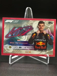 2025 Topps F1 Turbo Attax Max Verstappen Signature Style #32 Pink Parallel - Picture 1 of 4