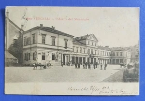 1903 Vercelli - palazzo del municipio - carro con cavalli - Picture 1 of 2