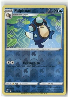 Pokemon Palpitoad Uncommon SWSH02: Rebel Clash 045/192 LP - Image 1 of 2