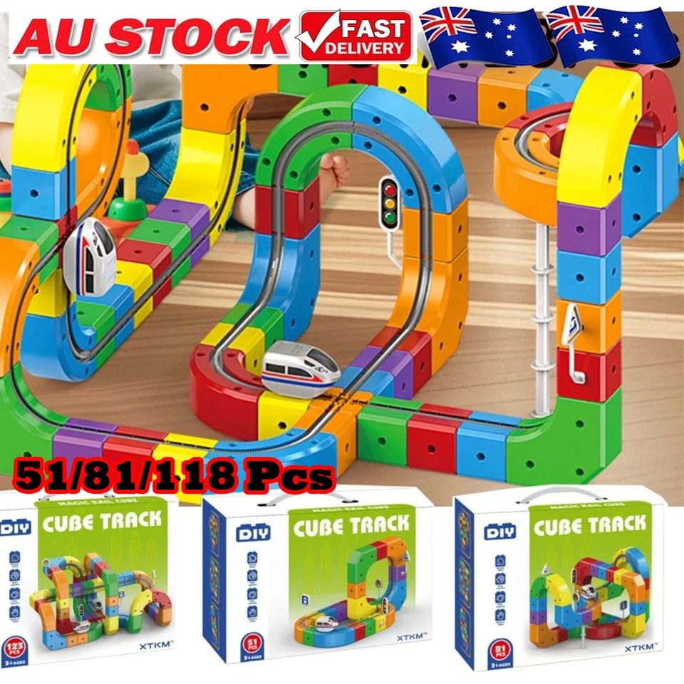 KlickRail Electric Train Set Flexible Race Track for Building Toy Kids Xmas Gift - image 1 of 4
