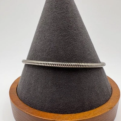 Sterling Silver 925 Snake Chain Bracelet Lobster Clasp 7.5in 12.34g Hearts - Image 1 of 4