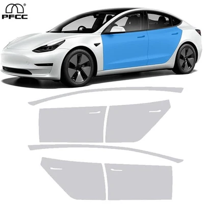 For Tesla Model 3 2017-2023 Doors Precut PPF Paint Protection Film Gloss Clear - Image 1 of 4