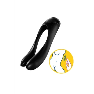Satisfyer Mini Vibratore da Dito CANDY CANE - Potente, Discreto, Nero - Imagen 1 de 6
