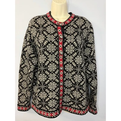 L.L. Cardigã Feminino Bean Vintage Lã de Cordeiro Merino Ilha Justa Botão Frontal G - Imagem 1 de 4