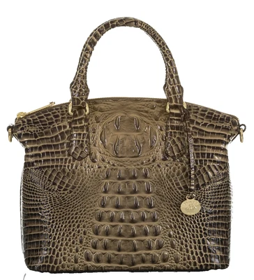 NWT Brahmin Duxbury Satchel in Coffee Melbourne Leather Purse - Image 1 of 4