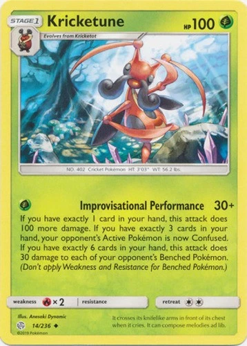 Kricketune - 14/236 - Uncommon - Lightly Played - Image 1 of 1